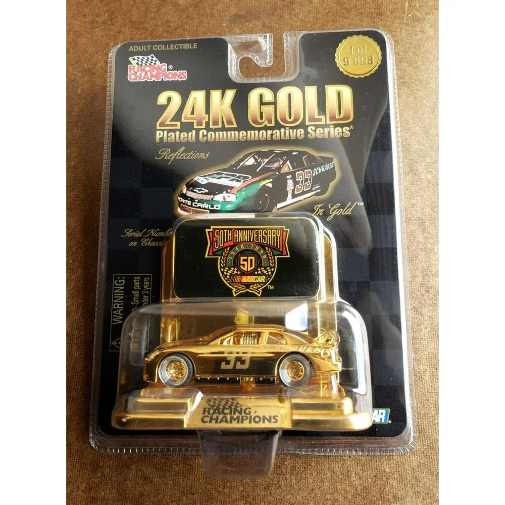 1998 Racing Champions NASCAR CHEVROLET MONTE CARLO Kenny Schrader 33 24K GOLD